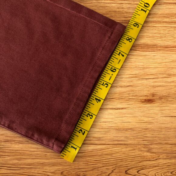 AG Everett Slim Straight Jeans - Wine Burgundy Red - Cotton Stretch - 34x28 - Picture 10 of 13